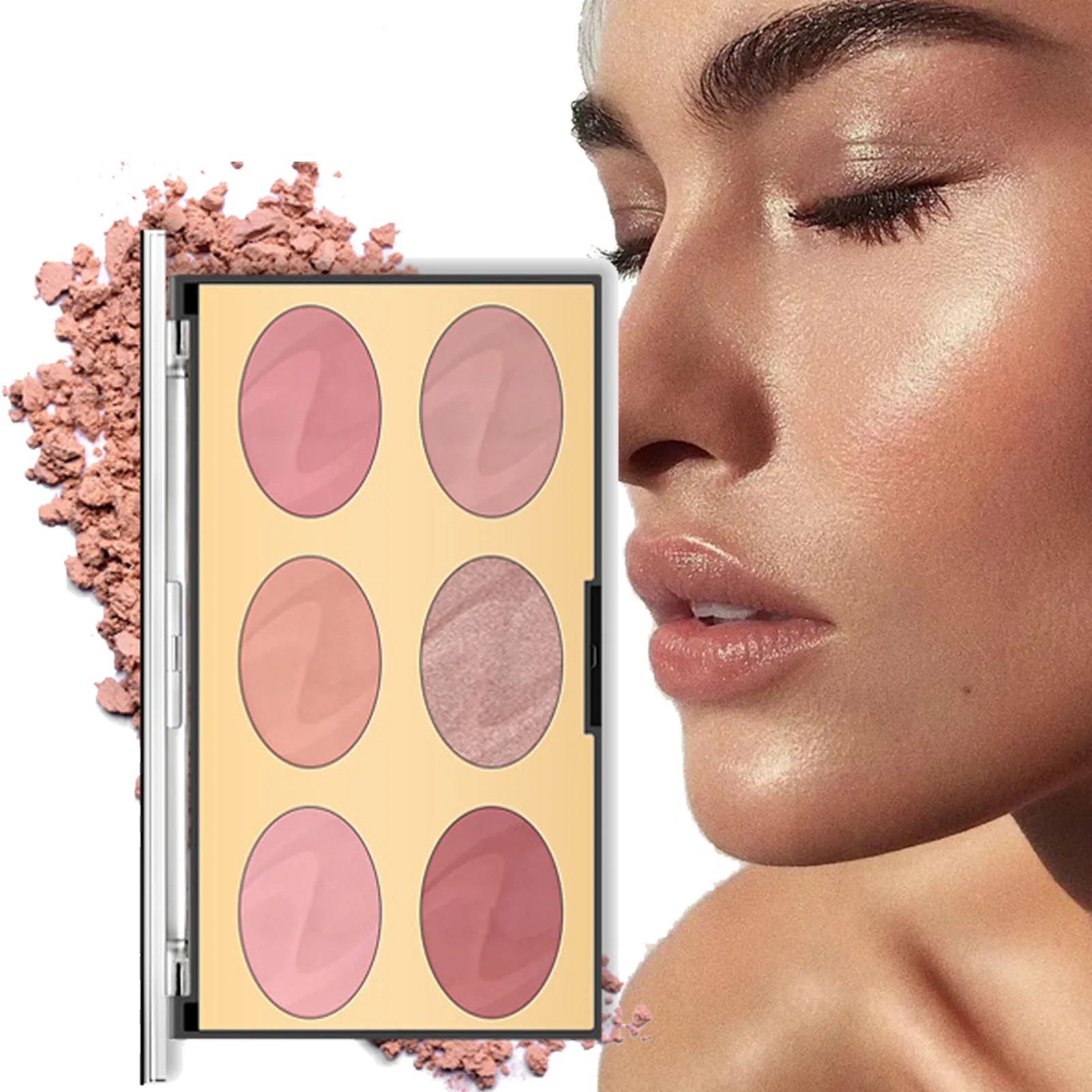 6 Colors Blush Palette Bright Shimmer Face Blush Professional Facial Beauty Cosmetic Makeup Blush Contouring And Highlight
6 Colors Blush Palette Bright Shimmer Face Blush Professional Facial Beauty Cosmetic Makeup Blush Contouring And Highlight
