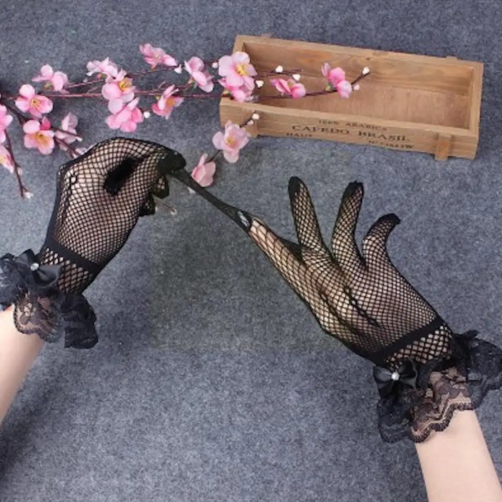 Women Lady Mesh Fishnet Gloves Sexy Lace Bowknot Wrist Evening Summer Women Party Driving 2022 Black White Sunscreen Gloves V9Q3
Women Lady Mesh Fishnet Gloves Sexy Lace Bowknot Wrist Evening Summer Women Party Driving 2022 Black White Sunscreen Gloves V9Q3