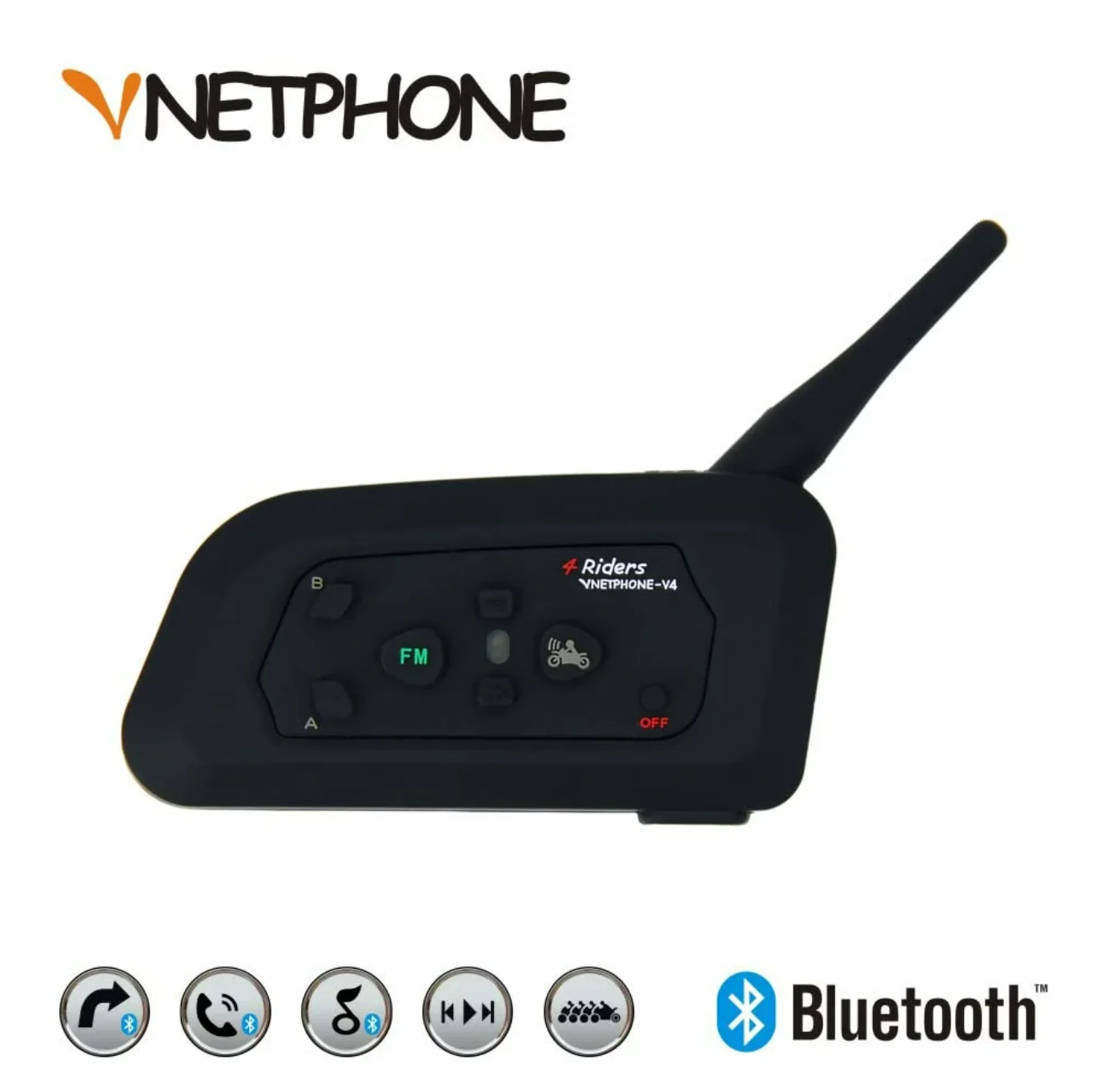 Bluetooth-гарнитура VNETPHONE V4 мотоциклетная Водонепроницаемая с поддержкой Интерком и FM-радио
Bluetooth-гарнитура VNETPHONE V4 мотоциклетная Водонепроницаемая с поддержкой Интерком и FM-радио