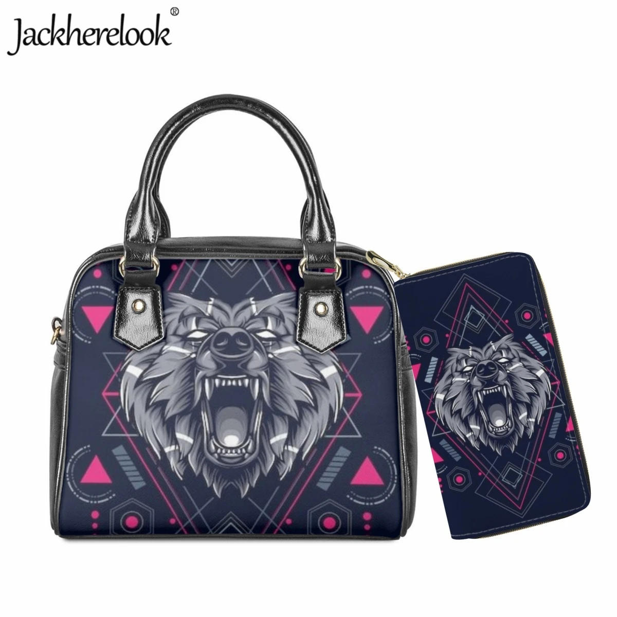 Jackherelook Fashion Hot Women Shoulder Bag Set Long Leather Wallet Luxury Brand Wolf Pattern Print Design Messenger Bag Handbag
Jackherelook Fashion Hot Women Shoulder Bag Set Long Leather Wallet Luxury Brand Wolf Pattern Print Design Messenger Bag Handbag
