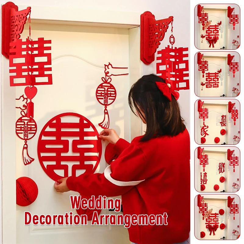 Chinese Wedding Xi Wall Decor Sticker DIY Thicken Non-woven Red Xi Word Stickers Home Room Window Door Decor Wedding Supplies
Chinese Wedding Xi Wall Decor Sticker DIY Thicken Non-woven Red Xi Word Stickers Home Room Window Door Decor Wedding Supplies