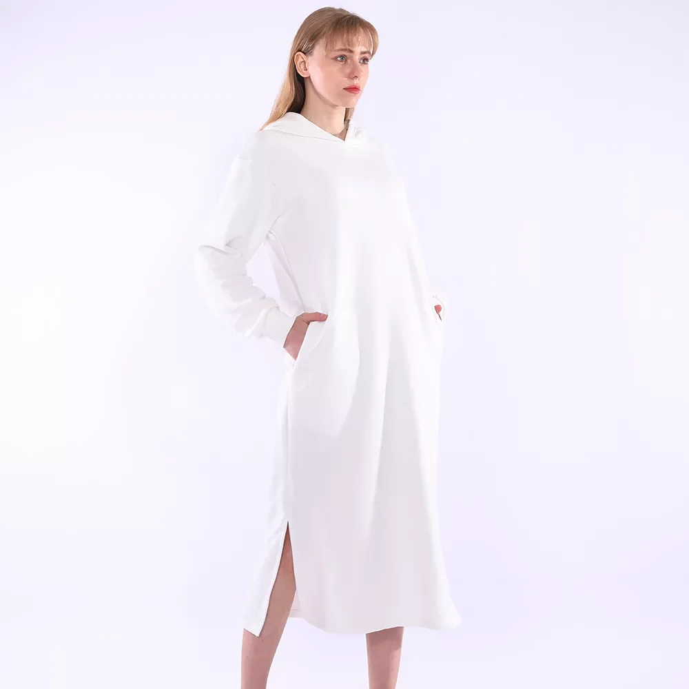 Germinate Long Hoodie Dress Tunics Women Fleece Fashion Casual White Cotton Split Hooded Sweatshirt Dresses Pullovers
Germinate Long Hoodie Dress Tunics Women Fleece Fashion Casual White Cotton Split Hooded Sweatshirt Dresses Pullovers