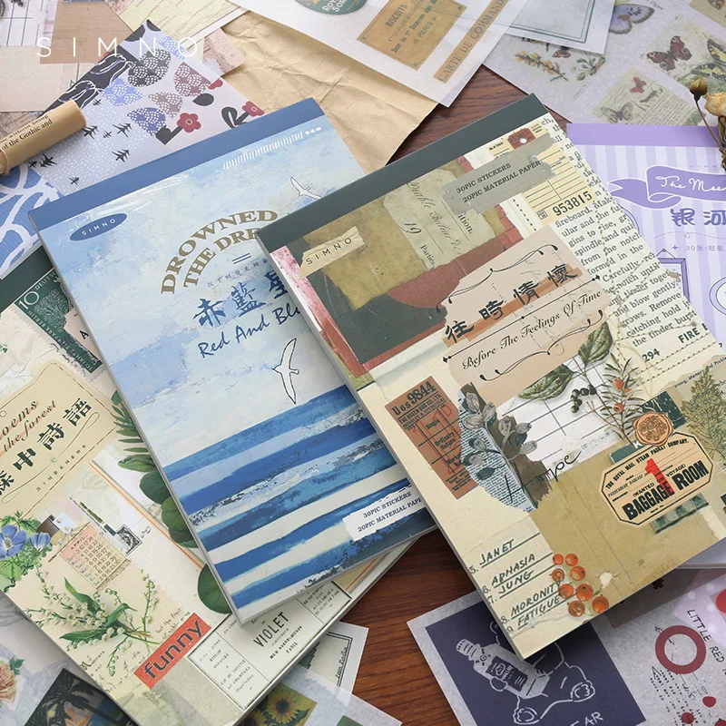 50 Pcs Vintage Material Cards Scrapbooking Supplies Retro Aesthetic Sticker Kit Stationery Diary DIY Background Card
50 Pcs Vintage Material Cards Scrapbooking Supplies Retro Aesthetic Sticker Kit Stationery Diary DIY Background Card