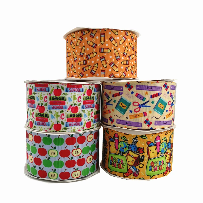 50 yard cartoon 7/8inch 1inch 1.5inch 2inch 3inch printed back to school grosgrain ribbon Sewing Bow-knot Crafts material 4260
50 yard cartoon 7/8inch 1inch 1.5inch 2inch 3inch printed back to school grosgrain ribbon Sewing Bow-knot Crafts material 4260