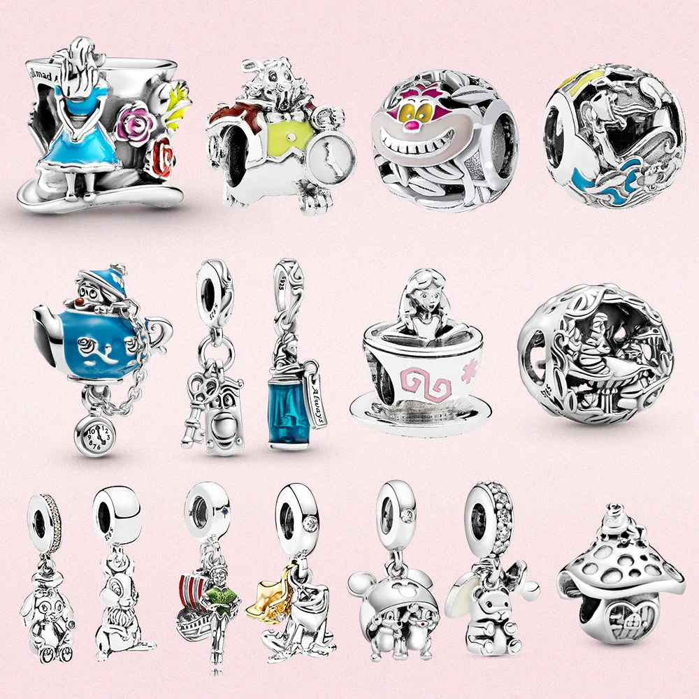 925 Sterling Silver Alice Dangle charm tea party bead Mad Hatter charm Fit Original PAND0RA Bracelet women fashion jewelry gift
925 Sterling Silver Alice Dangle charm tea party bead Mad Hatter charm Fit Original PAND0RA Bracelet women fashion jewelry gift