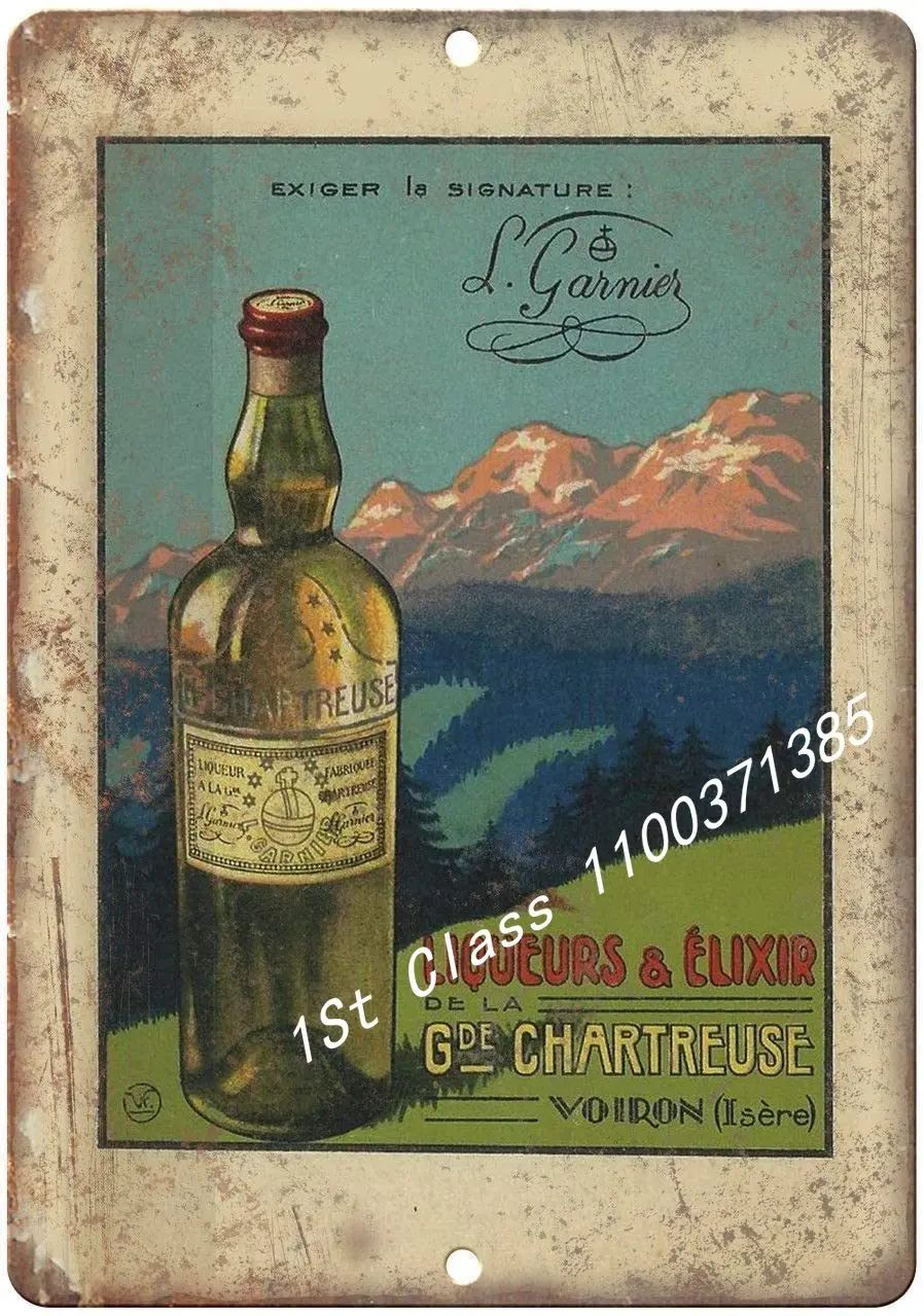 Chartreuse ликеры, ретро металлический фотопостер, Настенный декор, потрепанный шикарный подарок
Chartreuse ликеры, ретро металлический фотопостер, Настенный декор, потрепанный шикарный подарок