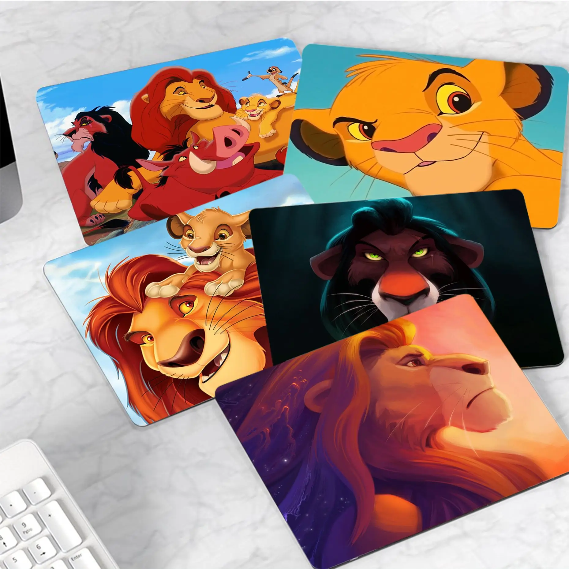 

Маленький резиновый коврик для клавиатуры Disney, Король Лев, Simba, коврик для стола, коврик для студентов, Настольный коврик для мыши для геймеров и ПК, Настольный коврик для ПК