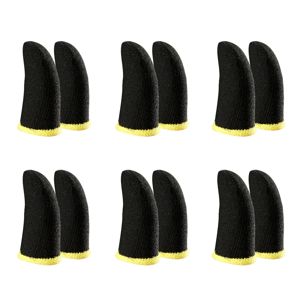 18-Pin Carbon Fiber Finger Sleeves for PUBG Mobile Games Contact Screen Finger Sleeves Black & Yellow(12 Pcs) 
18-Pin Carbon Fiber Finger Sleeves for PUBG Mobile Games Contact Screen Finger Sleeves Black & Yellow(12 Pcs)