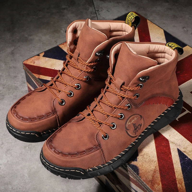 Autumn and Winter Men's Boots Leather Outdoor High Top Casual Retro Men's Ankle Boots Sports Short Boots Work Boots Plus Size 50
Autumn and Winter Men's Boots Leather Outdoor High Top Casual Retro Men's Ankle Boots Sports Short Boots Work Boots Plus Size 50