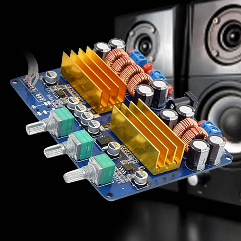 2.1 Channel Bluetooth Power Amplifier Board TPA3116 2X50W+100W High Power TF Card USB FM AUX Subwoofer Board Class D 
2.1 Channel Bluetooth Power Amplifier Board TPA3116 2X50W+100W High Power TF Card USB FM AUX Subwoofer Board Class D