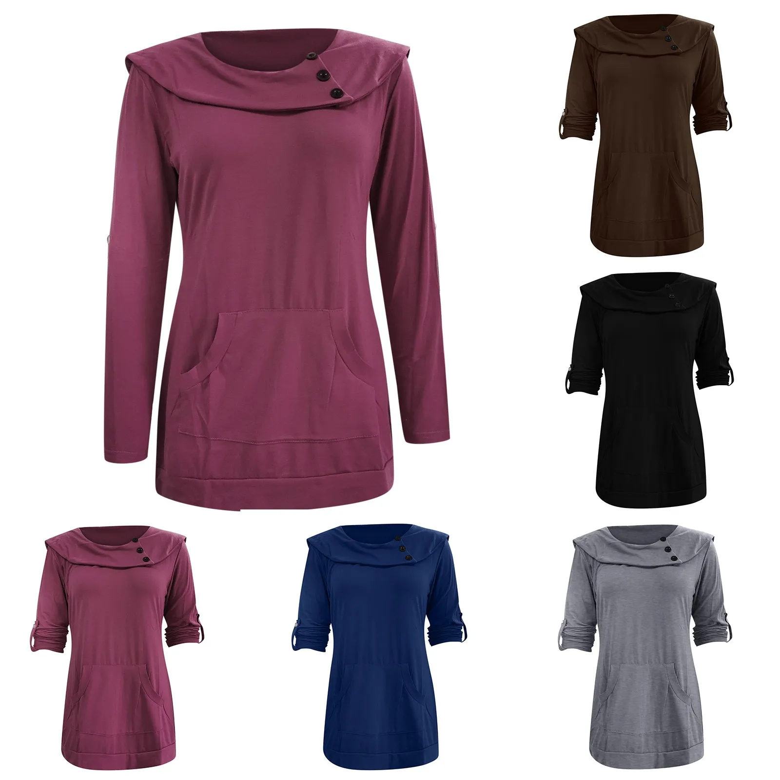 Женская толстовка Туника Женская толстовка Свободный Топ с круглым вырезом Женский Топ с длинным рукавом пуговицы для пуловера короткий дж...
Женская толстовка Туника Женская толстовка Свободный Топ с круглым вырезом Женский Топ с длинным рукавом пуговицы для пуловера короткий дж...