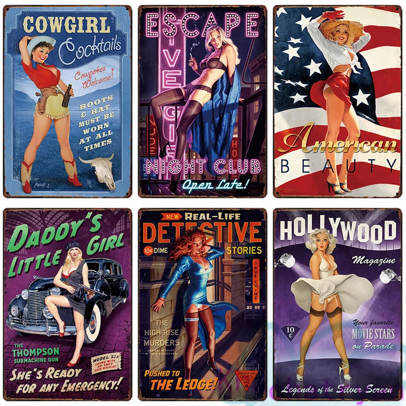 Metal Iron Sexy Women Cowgirl Club Car Service Painting Rust Print Tin Sign Posters Art Pictures For Living Room Club Home Decor
Metal Iron Sexy Women Cowgirl Club Car Service Painting Rust Print Tin Sign Posters Art Pictures For Living Room Club Home Decor