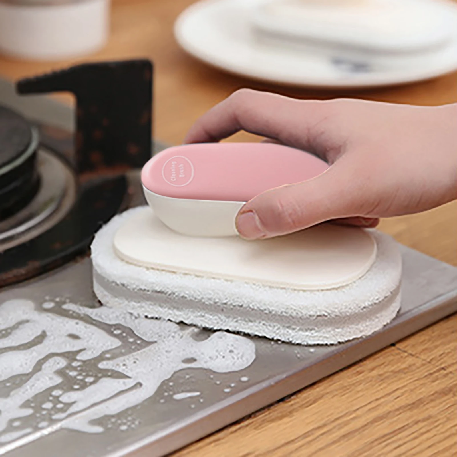 Handled Dish Wash Sponges Scrub Sponges For Washing Dishes Scrub Brush For Cleaning Bathroom Counter Bathtub Pool
Handled Dish Wash Sponges Scrub Sponges For Washing Dishes Scrub Brush For Cleaning Bathroom Counter Bathtub Pool