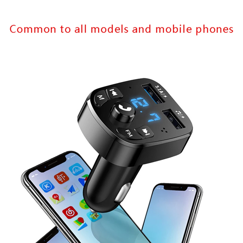 Автомобильное зарядное устройство с двумя USB-портами, Bluetooth-совместимым, FM-передатчик 5,0, беспроводной аудио-приемник громкой связи, быстрое ...
Автомобильное зарядное устройство с двумя USB-портами, Bluetooth-совместимым, FM-передатчик 5,0, беспроводной аудио-приемник громкой связи, быстрое ...