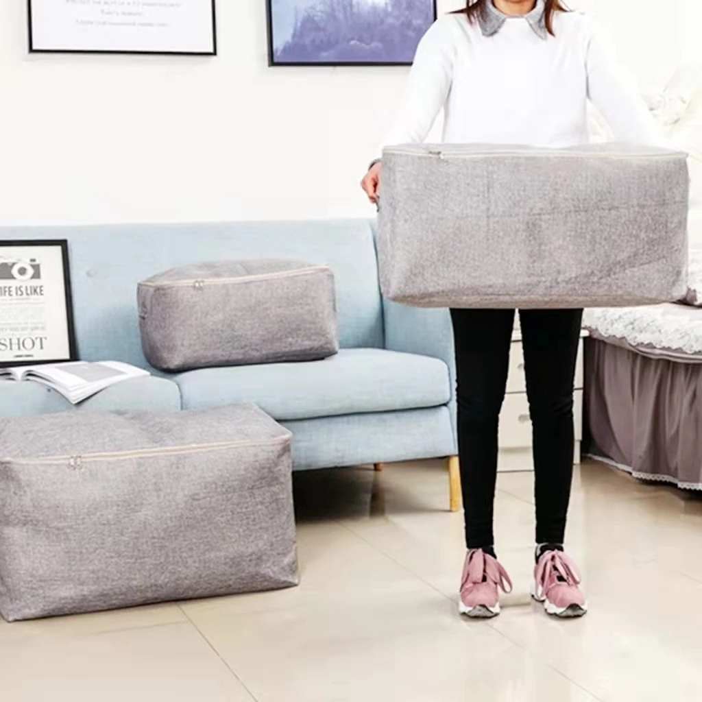 Household Folding Storage Bag Gray Waterproof and Dustproof Clothing Sundries Quilt Bag Bedroom Wardrobe Toy Classification
Household Folding Storage Bag Gray Waterproof and Dustproof Clothing Sundries Quilt Bag Bedroom Wardrobe Toy Classification