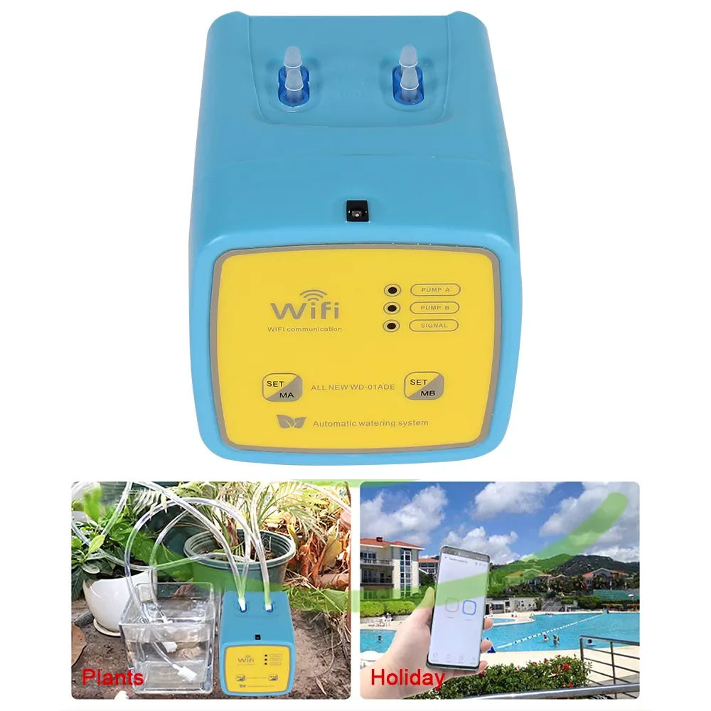 NEW2023 Double Controller WIFI Mobile APP Control Automatic Watering Device Garden Drip Irrigation Device Intelligent Timer Sys
NEW2023 Double Controller WIFI Mobile APP Control Automatic Watering Device Garden Drip Irrigation Device Intelligent Timer Sys
