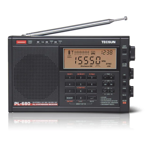 Tecsun PL-680 Radio FM Digital Tuning Full-Band FM/MW/SSB/PLL Stereo Radio Receiver Portable Speaker Auto sleep
Tecsun PL-680 Radio FM Digital Tuning Full-Band FM/MW/SSB/PLL Stereo Radio Receiver Portable Speaker Auto sleep