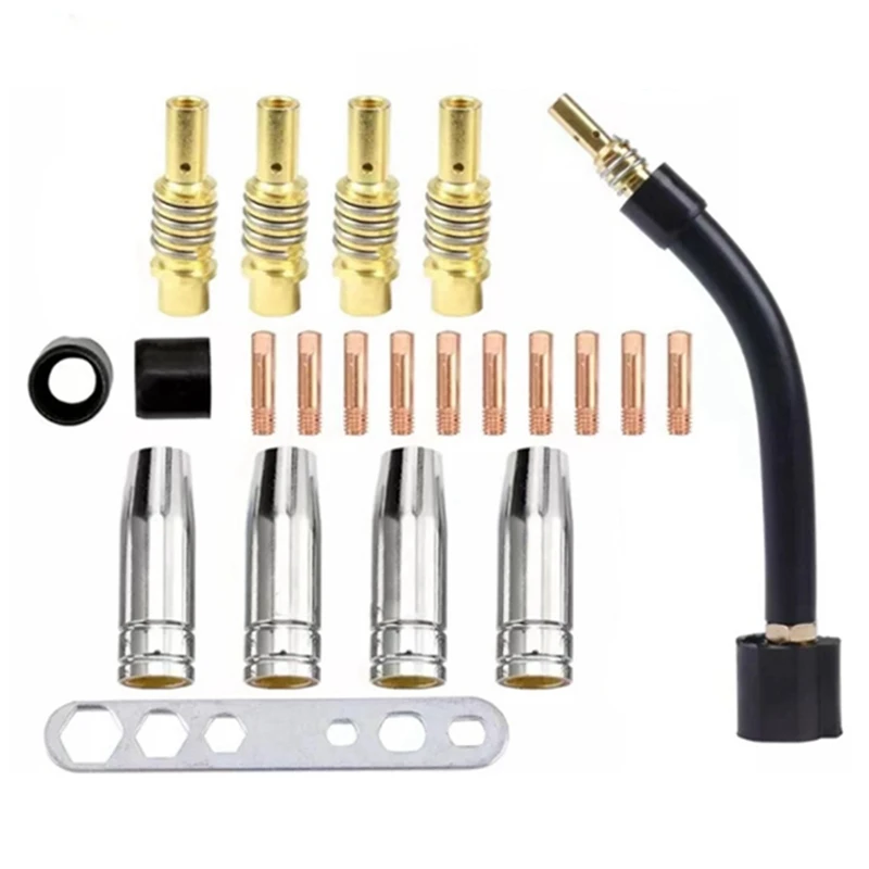 22Pcs MIG MB15AK Set Nozzles For Welding Torch Cap Tip Contact MB15 Accessories Welding Machine
22Pcs MIG MB15AK Set Nozzles For Welding Torch Cap Tip Contact MB15 Accessories Welding Machine