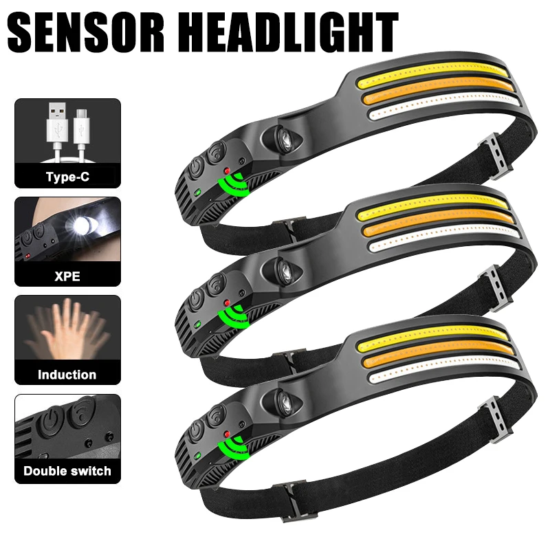 1/3/5PCS Sensor Headlamp Camping Fishing Search Light USB Head Flashlight Waterproof LED Headlamp Headlight 10 Lighting Modes 
1/3/5PCS Sensor Headlamp Camping Fishing Search Light USB Head Flashlight Waterproof LED Headlamp Headlight 10 Lighting Modes