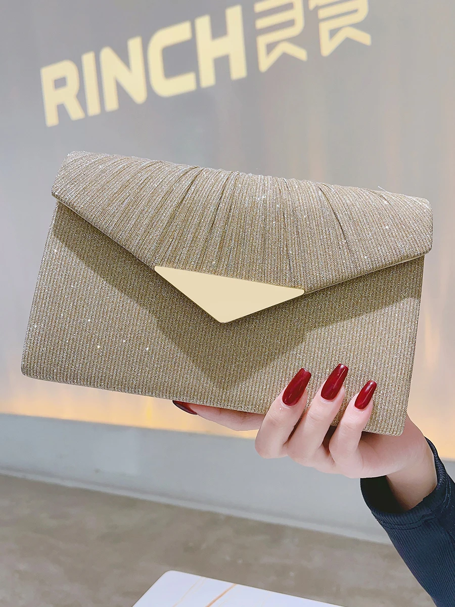 Rose Gold Clutch Bag Women's Fashion Envelope Bag Evening Purse Glitter Wedding Dress Handbag Chain Bag Dinner Clutch
Rose Gold Clutch Bag Women's Fashion Envelope Bag Evening Purse Glitter Wedding Dress Handbag Chain Bag Dinner Clutch