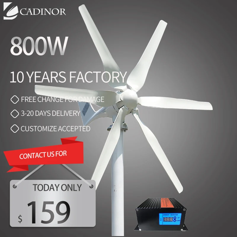 Poland Wind Turbine Generator 800W Complete Household Energy Storage System Kit Home Appliance
Poland Wind Turbine Generator 800W Complete Household Energy Storage System Kit Home Appliance