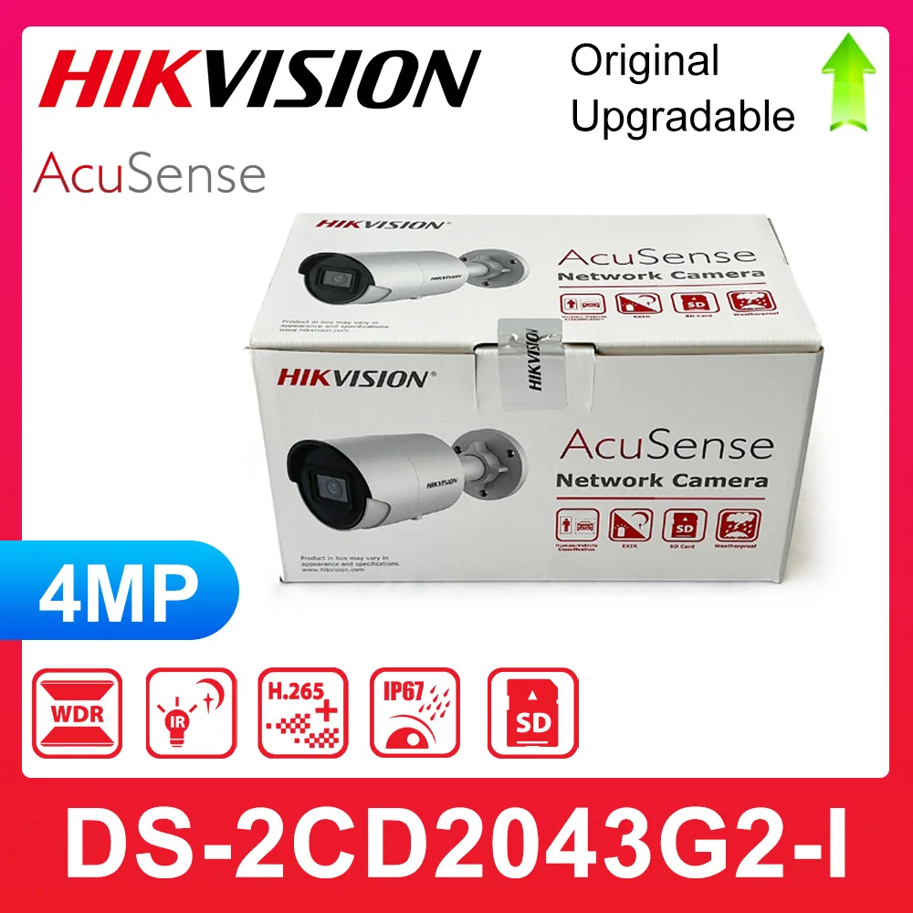 

Original Hikvision DS-2CD2043G2-I and DS-2CD2043G2-IU 4MP POE Replace DS-2CD2043G0-I IR WDR Fixed Bullet Network CCTV IP Camera