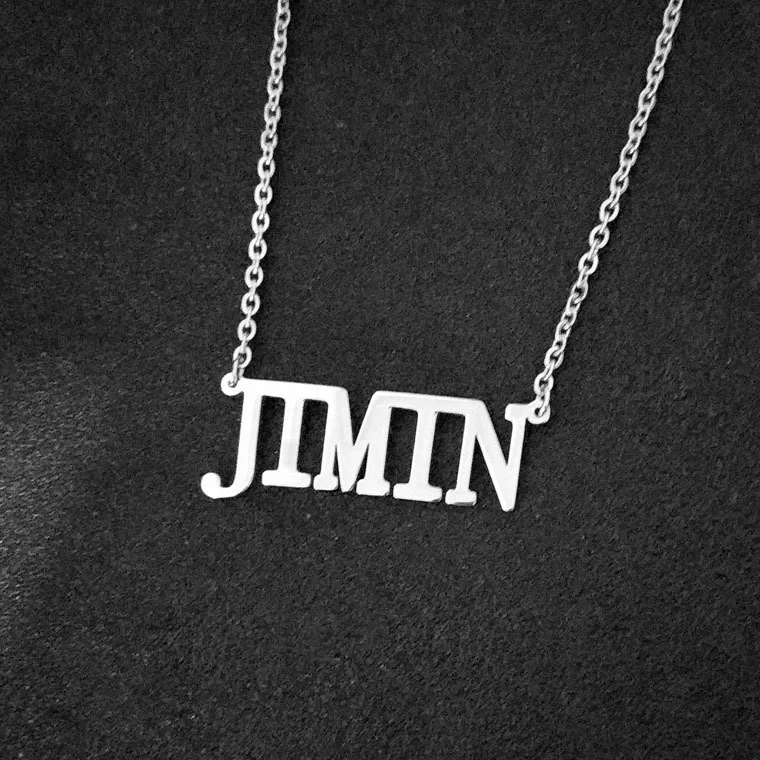 Stainless Steel Jin Suga Jhope Jungkook V Jimin Chain Necklace Letter Friends Fans Gifts Cool Korean Harajuku Boys Kpop Necklace
Stainless Steel Jin Suga Jhope Jungkook V Jimin Chain Necklace Letter Friends Fans Gifts Cool Korean Harajuku Boys Kpop Necklace