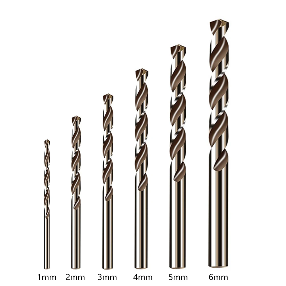 6pcs Drill Bit Set HSS M35 High Quality Cobalt Drill 1/2/3/4/5/6mm For Metal Stainless Steel Aluminum Drilling
6pcs Drill Bit Set HSS M35 High Quality Cobalt Drill 1/2/3/4/5/6mm For Metal Stainless Steel Aluminum Drilling