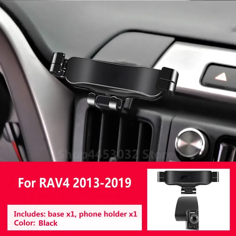 Гравитационный автомобильный держатель для телефона для Toyota RAV4 2013-2019, в сочетании со специальным кронштейном, вращающийся, не блокирующий вентиляционные аксессуары 
Гравитационный автомобильный держатель для телефона для Toyota RAV4 2013-2019, в сочетании со специальным кронштейном, вращающийся, не блокирующий вентиляционные аксессуары