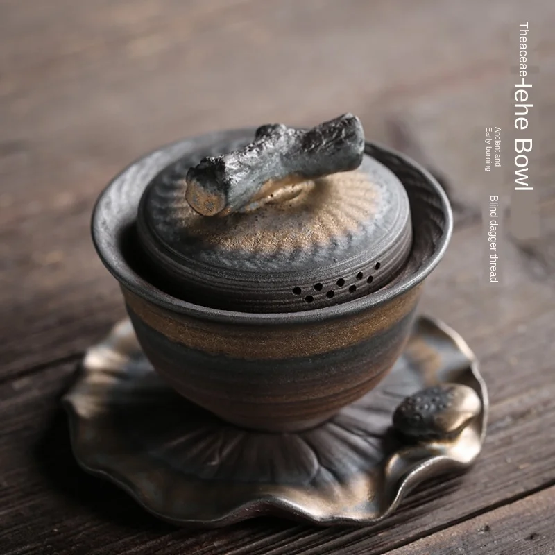 The Hand Knife Jumping Teapot Teacup, The Iron Glaze Tea Bowl Sopera De Ceramica Coarse Pottery Tea Set Gaiwan Ceramic
The Hand Knife Jumping Teapot Teacup, The Iron Glaze Tea Bowl Sopera De Ceramica Coarse Pottery Tea Set Gaiwan Ceramic