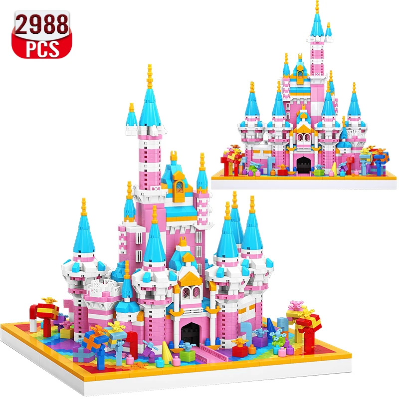 Ideas Street View Architecture Castle Building Blocks Rainbow Pink Dream Castle Model Bricks Assembly Toys Gift For Children
Ideas Street View Architecture Castle Building Blocks Rainbow Pink Dream Castle Model Bricks Assembly Toys Gift For Children