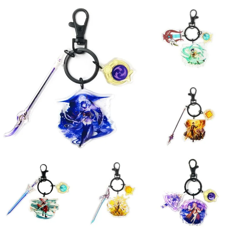 Anime Genshin Impact Venti Cosplay Keyring Acrylic Action Figure Raiden Shogun Hutao Keychains Bags Key Chain Pendant Fans Gift
Anime Genshin Impact Venti Cosplay Keyring Acrylic Action Figure Raiden Shogun Hutao Keychains Bags Key Chain Pendant Fans Gift