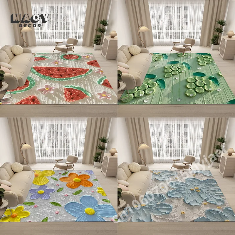 3D Flower Fruit Carpet for Living Room Bedroom Decor Anti-slip Watermelon Print Kitchen Bath Floor Mat Sofa Tea Tables Area Rugs
3D Flower Fruit Carpet for Living Room Bedroom Decor Anti-slip Watermelon Print Kitchen Bath Floor Mat Sofa Tea Tables Area Rugs