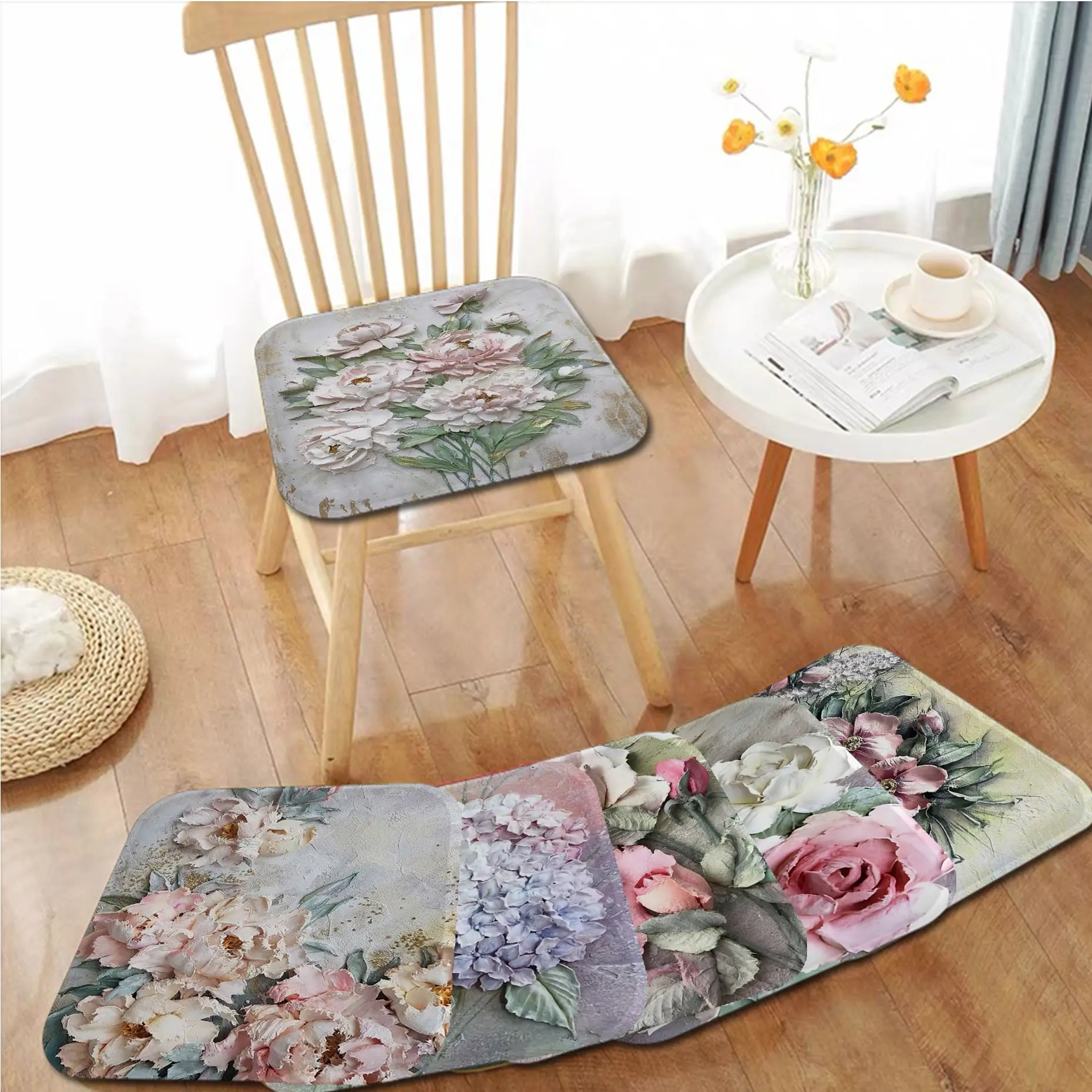 Flower Four Seasons Plush Cushion Home Back Cushion Soft Comfortable 50x50cm Sofa Decor Tatami 
Flower Four Seasons Plush Cushion Home Back Cushion Soft Comfortable 50x50cm Sofa Decor Tatami