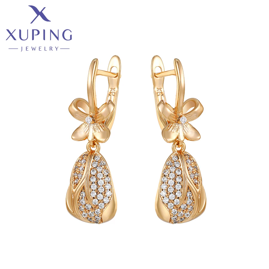 Xuping Jewelry New Arrival Flower Shaped Women Earring with Gold Color X000639667
Xuping Jewelry New Arrival Flower Shaped Women Earring with Gold Color X000639667