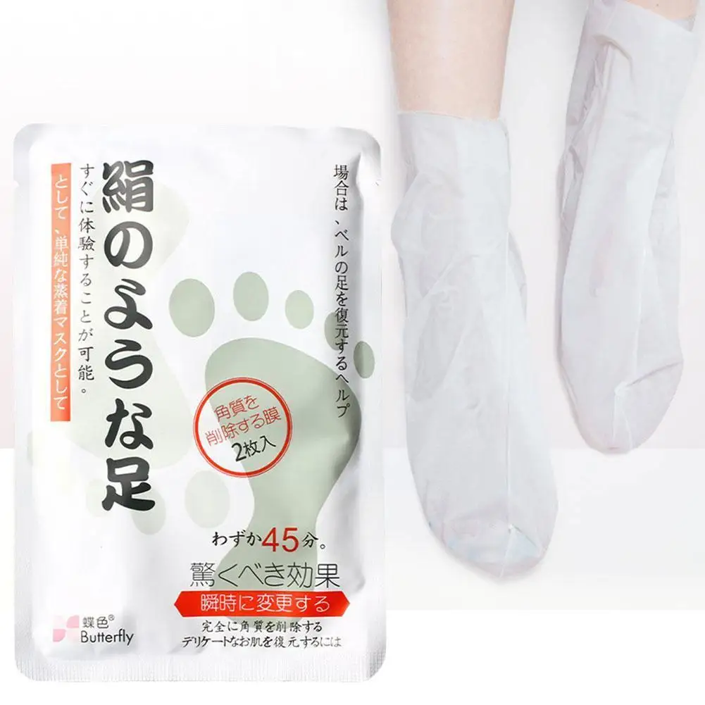 

1Pair Exfoliating Foot Mask Foot Peeling Remove Dead Skin Moisturizing Products Cracked Smooth Heels Improve Foot Care Whit Q2X5
