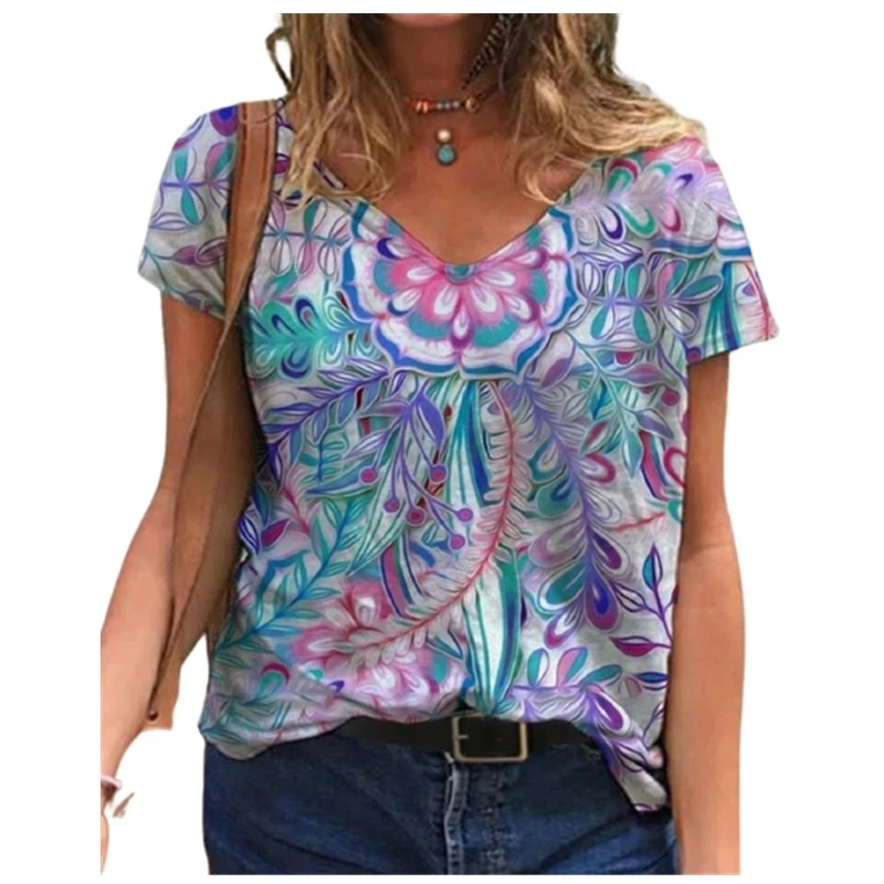3XL Casual Summer T Shirt 2021 New Women 3D Floral Print Tee Tops Oversized Ladies Streetwear Short Sleeve V-Neck Top Plus Size
3XL Casual Summer T Shirt 2021 New Women 3D Floral Print Tee Tops Oversized Ladies Streetwear Short Sleeve V-Neck Top Plus Size