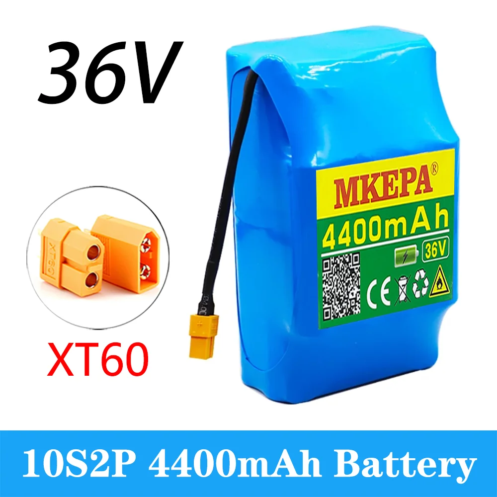 MKEPA 36V 10S2P 4.4Ah 18650 lithium Battery pack 4400mAh Rechargeable scooters Hoverboard Batteries built-in 20A BMS
MKEPA 36V 10S2P 4.4Ah 18650 lithium Battery pack 4400mAh Rechargeable scooters Hoverboard Batteries built-in 20A BMS