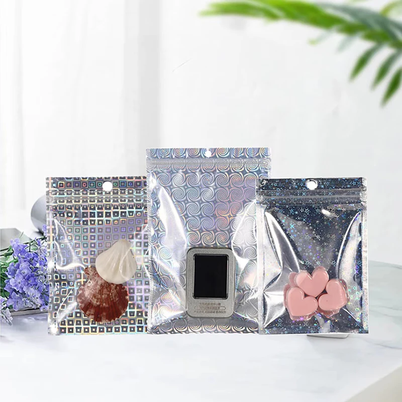 100pcs Clear Front Resealable Aluminum Foil Zip Lock Hanging Storage Laser Bag Jewelry Cosmetic Gift Bracelet Packaging Pouches
100pcs Clear Front Resealable Aluminum Foil Zip Lock Hanging Storage Laser Bag Jewelry Cosmetic Gift Bracelet Packaging Pouches