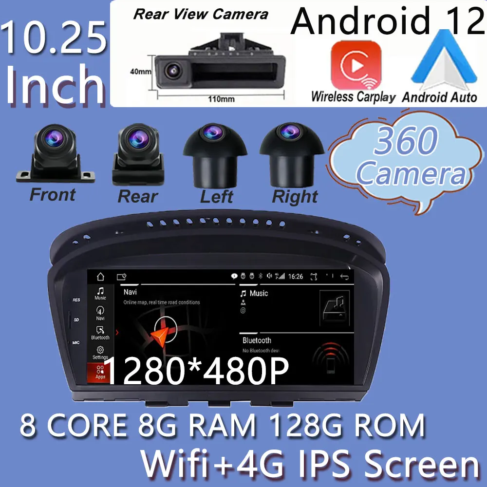 Car Moniter 10.25" IPS Screen For BMW E60 E61 CCC CIC System Android 12 Wireless Carplay Car Player Multimedia Navigation
Car Moniter 10.25" IPS Screen For BMW E60 E61 CCC CIC System Android 12 Wireless Carplay Car Player Multimedia Navigation