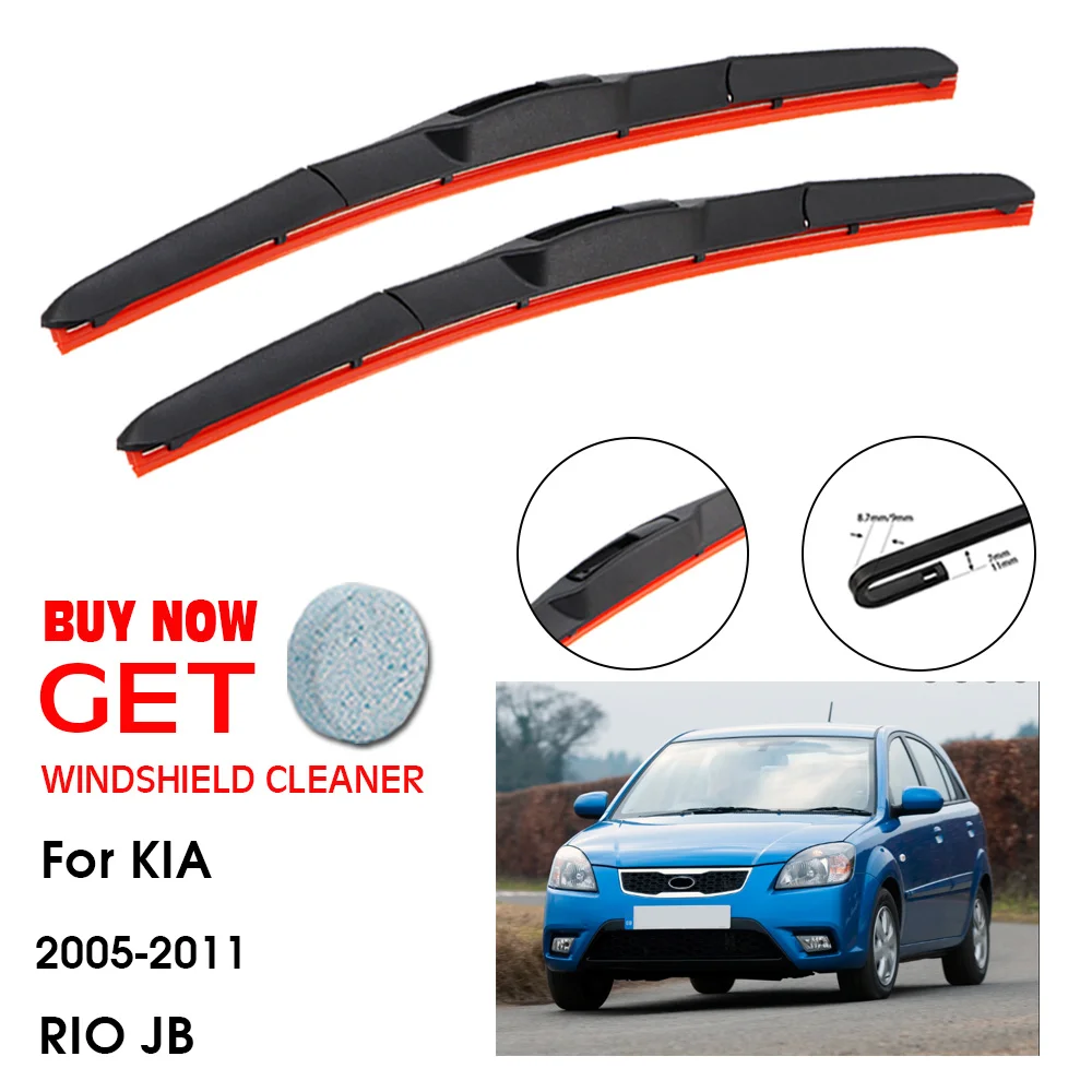 Car Wiper For KIA RIO JB 22"+16" 2005-2011 Front Window Washer Windscreen Windshield Silica Gel Wiper Blades Accessorie
Car Wiper For KIA RIO JB 22"+16" 2005-2011 Front Window Washer Windscreen Windshield Silica Gel Wiper Blades Accessorie