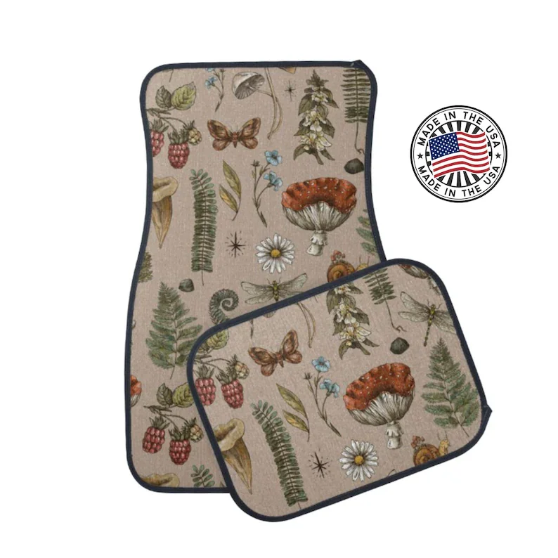 Tan Cottagecore Car Mats/Cottagecore Car Accessories/Mushroom Car Mat/Nature Lover Car Set
Tan Cottagecore Car Mats/Cottagecore Car Accessories/Mushroom Car Mat/Nature Lover Car Set