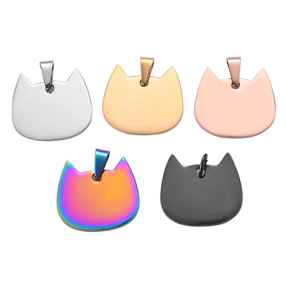 Stainless Steel Cat Charm Blank For Engrave Gold/Silver Color Metal Cat Tag Charms To Record Mirror Polished Wholesale 10pcs
Stainless Steel Cat Charm Blank For Engrave Gold/Silver Color Metal Cat Tag Charms To Record Mirror Polished Wholesale 10pcs