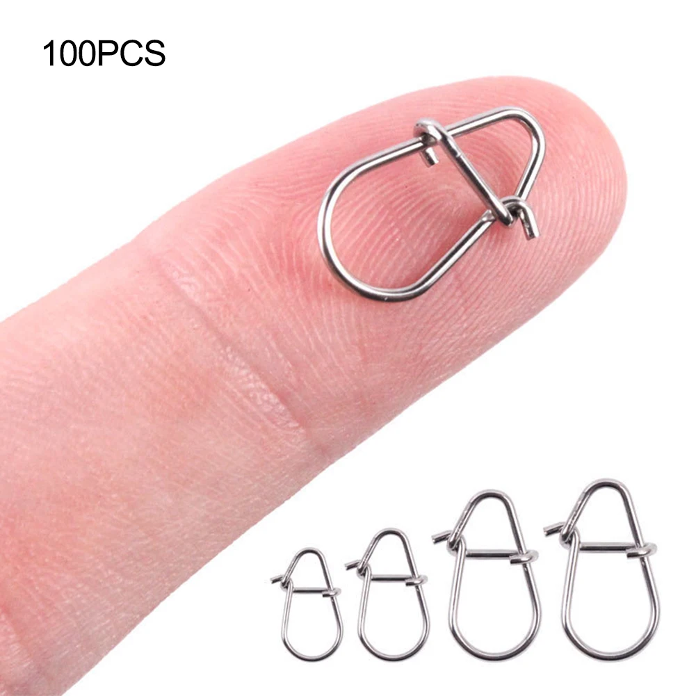 100pcs Fishing Hook Snap Pin Fast Lock Clips Rolling Swivels Stainless Steel Safety Connector Fishing Accessories Tackle
100pcs Fishing Hook Snap Pin Fast Lock Clips Rolling Swivels Stainless Steel Safety Connector Fishing Accessories Tackle