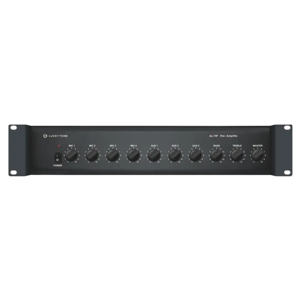 PA system versatile pre amplifier Analog Public address amplifier with 9 inputs and mute function
PA system versatile pre amplifier Analog Public address amplifier with 9 inputs and mute function