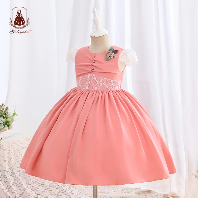 Yoliyolei Plain Child Girl Dress Lace Patchwork Fashion Pleated Short Sleeve Children Dresses For 3 To 9 Years Kids Casual
Yoliyolei Plain Child Girl Dress Lace Patchwork Fashion Pleated Short Sleeve Children Dresses For 3 To 9 Years Kids Casual