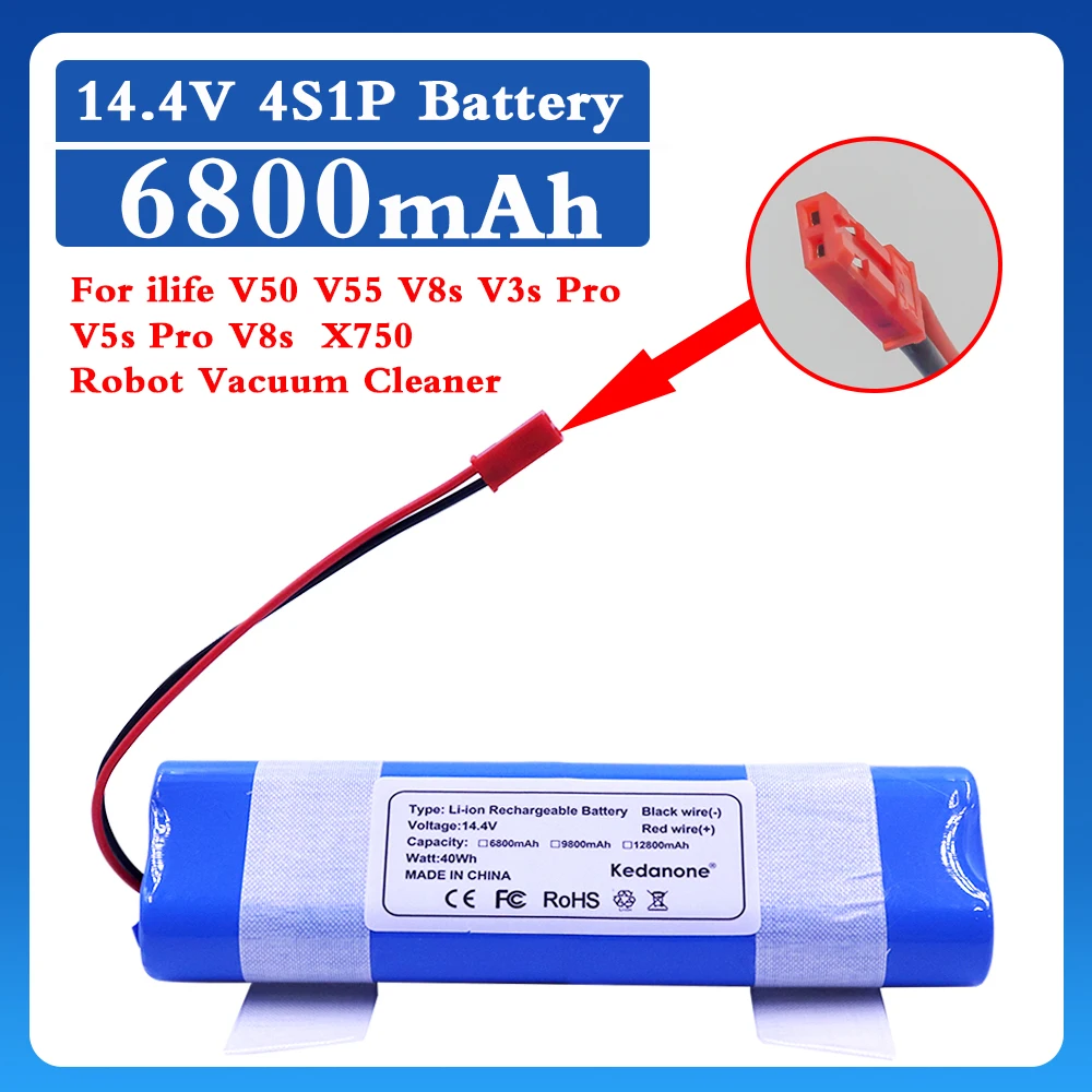 14.8 V 6800mAh Lithium Battery for ILIFE V5 V5s V50 V3 DF45 DF43 plus v3s pro Robot Vacuum Cleaner ILIFE v5s pro battery
14.8 V 6800mAh Lithium Battery for ILIFE V5 V5s V50 V3 DF45 DF43 plus v3s pro Robot Vacuum Cleaner ILIFE v5s pro battery