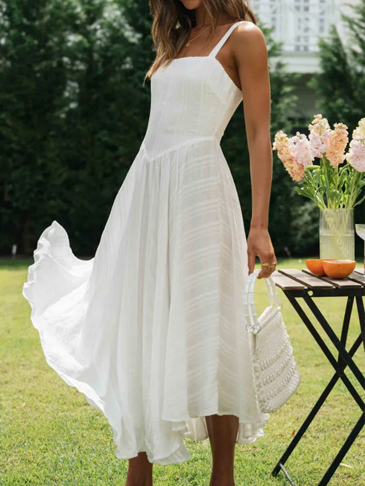 Long Plus Size Wedding Guest Party Dress White Spaghetti Strap Large Swing Sexy Long Summer Dress For Women Graduation Prom Gown
Long Plus Size Wedding Guest Party Dress White Spaghetti Strap Large Swing Sexy Long Summer Dress For Women Graduation Prom Gown