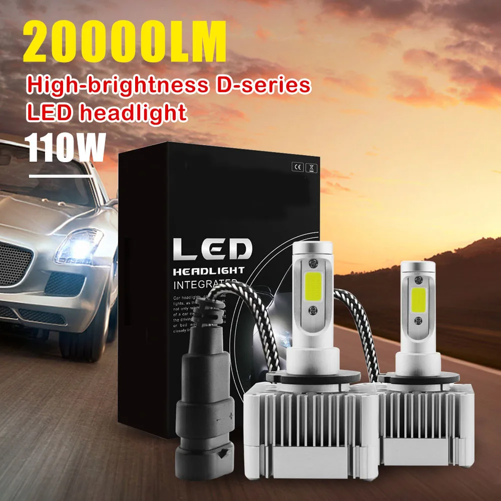 Waterproof Car Headlight Bulbs Auto D1S LED 6000K Car Headlights D3S Bulbs 110W Car Lights Super Bright Lamps 20000LM Led To HID
Waterproof Car Headlight Bulbs Auto D1S LED 6000K Car Headlights D3S Bulbs 110W Car Lights Super Bright Lamps 20000LM Led To HID