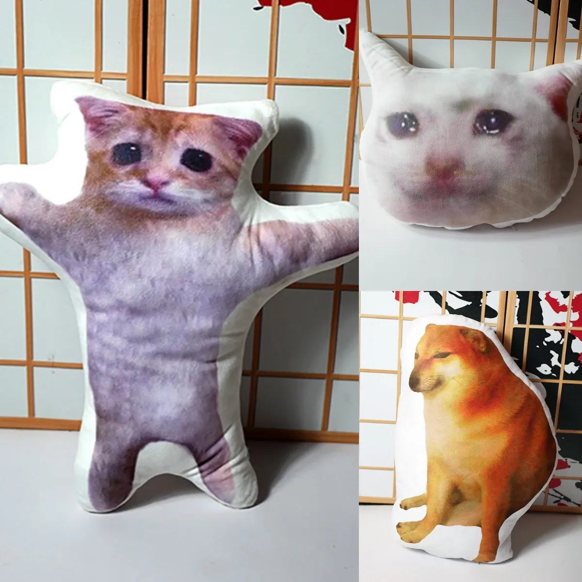 Happy Crying Cat Plush Stuffed Funny Toy Meme Cat Pillow Cushion Soft Cute 3D Lifelike Animal Throw Pillow Home Decoration
Happy Crying Cat Plush Stuffed Funny Toy Meme Cat Pillow Cushion Soft Cute 3D Lifelike Animal Throw Pillow Home Decoration